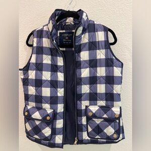 U.S. Polo Assn. Kids Navy and White Plaid Vest